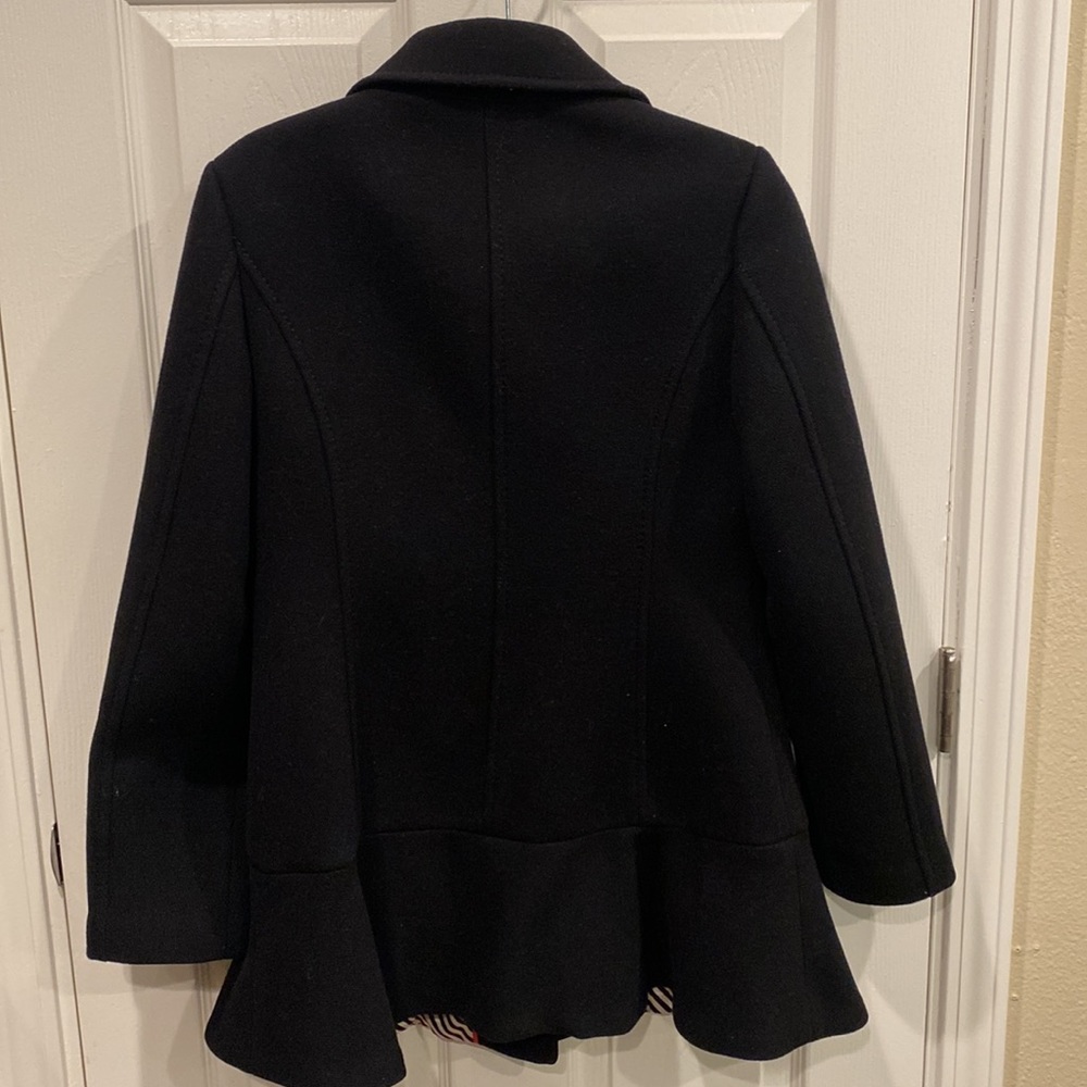 Kate Spade black button down coat - Picture 3 of 6